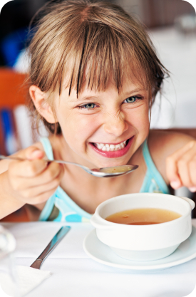 soup-girl Girl eating soup