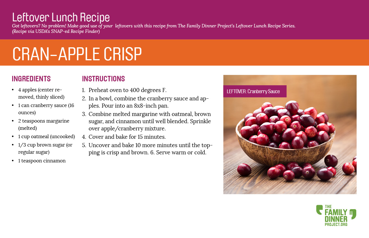 Leftover Lunch-Cran-apple Crisp