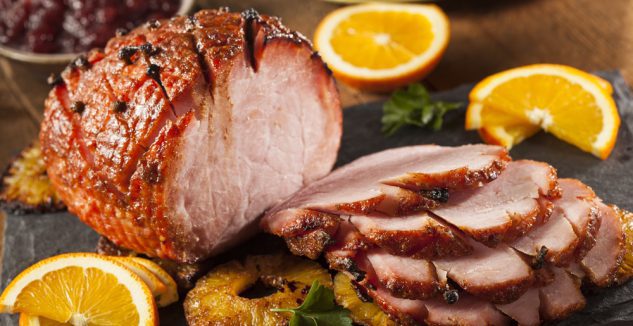 Apricot glazed ham