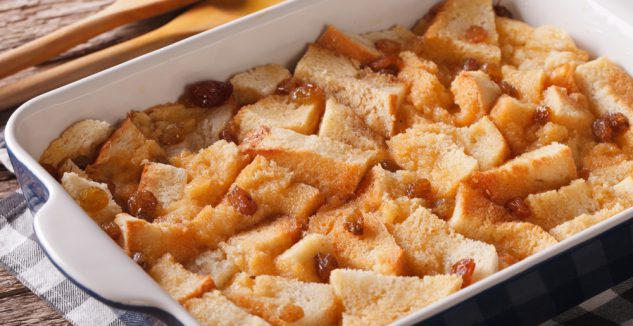 Old fashioned bread pudding