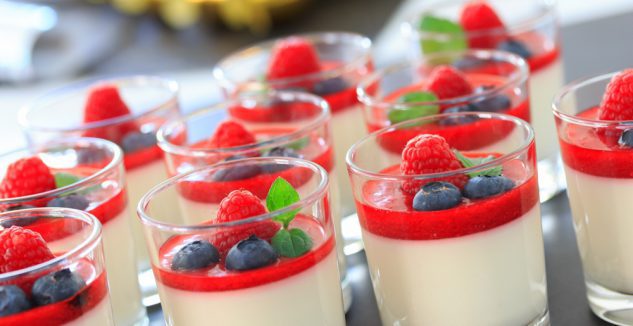 Panna cotta with fruit