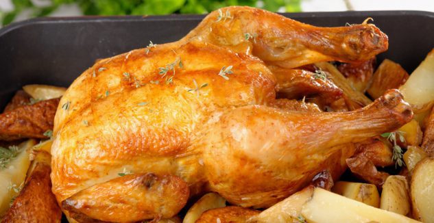 Roasted chicken herbed potatoes