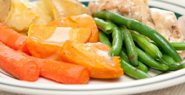 Roasted sweet potatoe & green bean